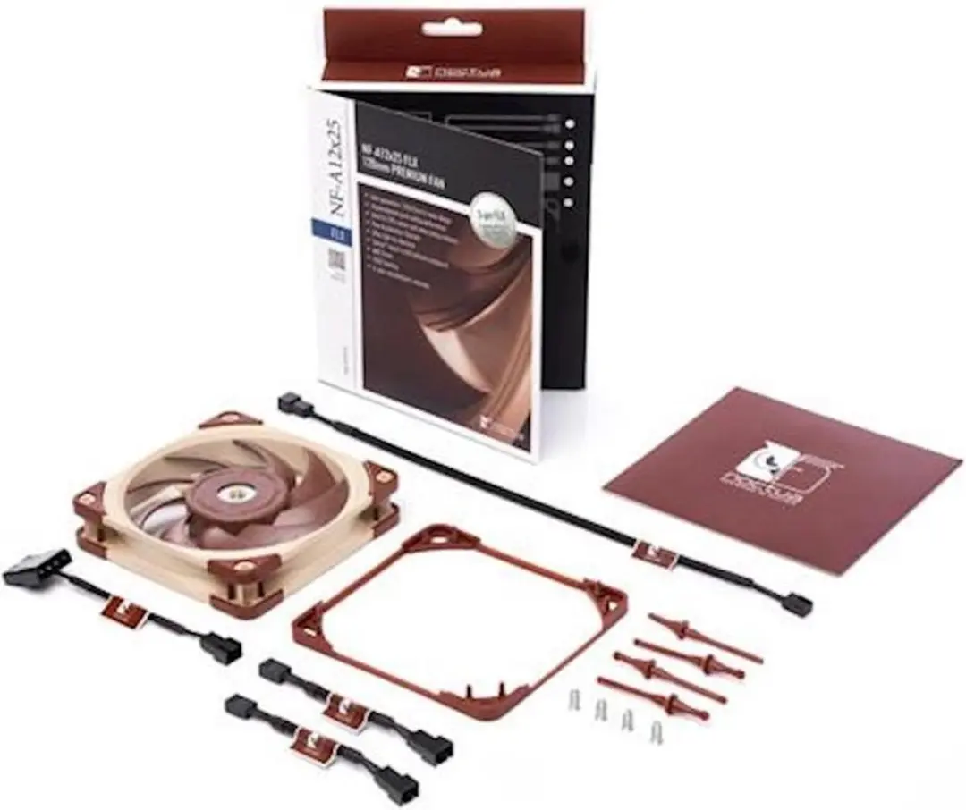 Noctua NF-A12X25-FLX Box Ventilator 12cm - Beige/Red