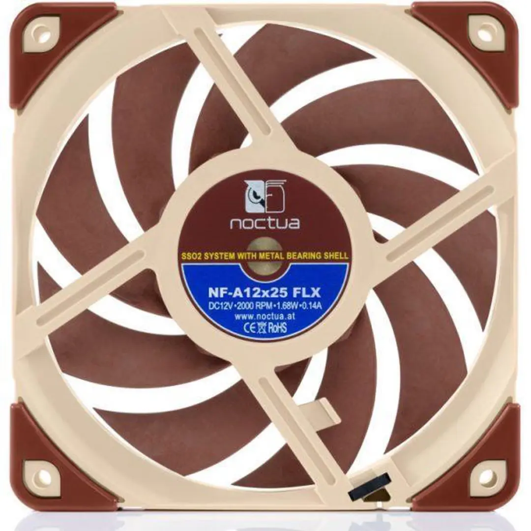 Noctua NF-A12X25-FLX Box Ventilator 12cm - Beige/Red