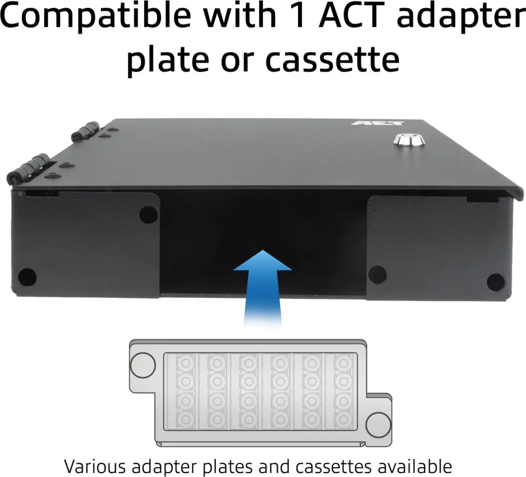 ACT FA2130 Fiber Patch Box 1 Slot - Zwart