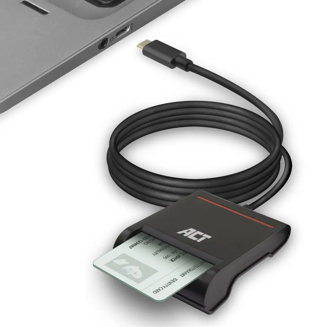 ACT AC6020 USB-C Smartcard eID Kaartlezer