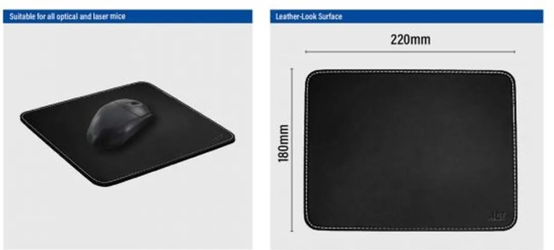 ACT Muismat AC8000 - Zwart Lederlook