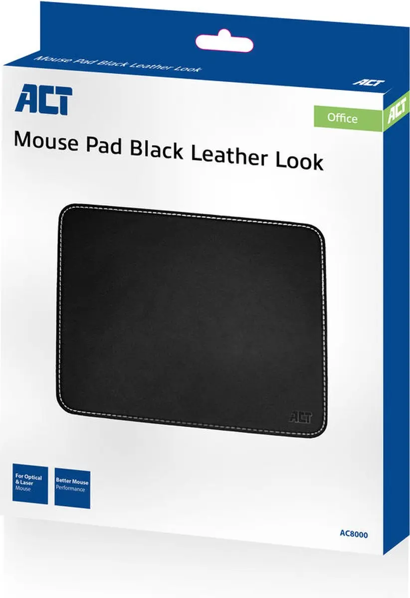 ACT Muismat AC8000 - Zwart Lederlook
