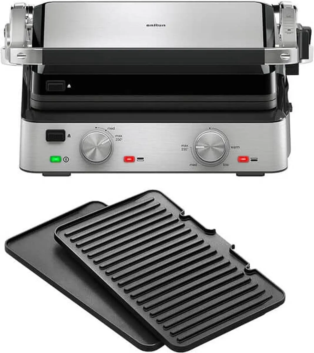 Braun CG7020 Tosti Apparaat - 2000W - Zwart/Roestvrijstaal