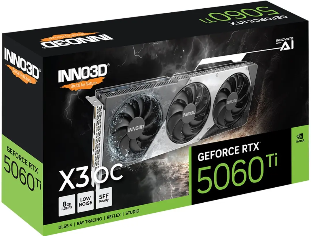 INNO3D GeForce RTX 5060 Ti X3 OC Videokaart 8GB GDDR7