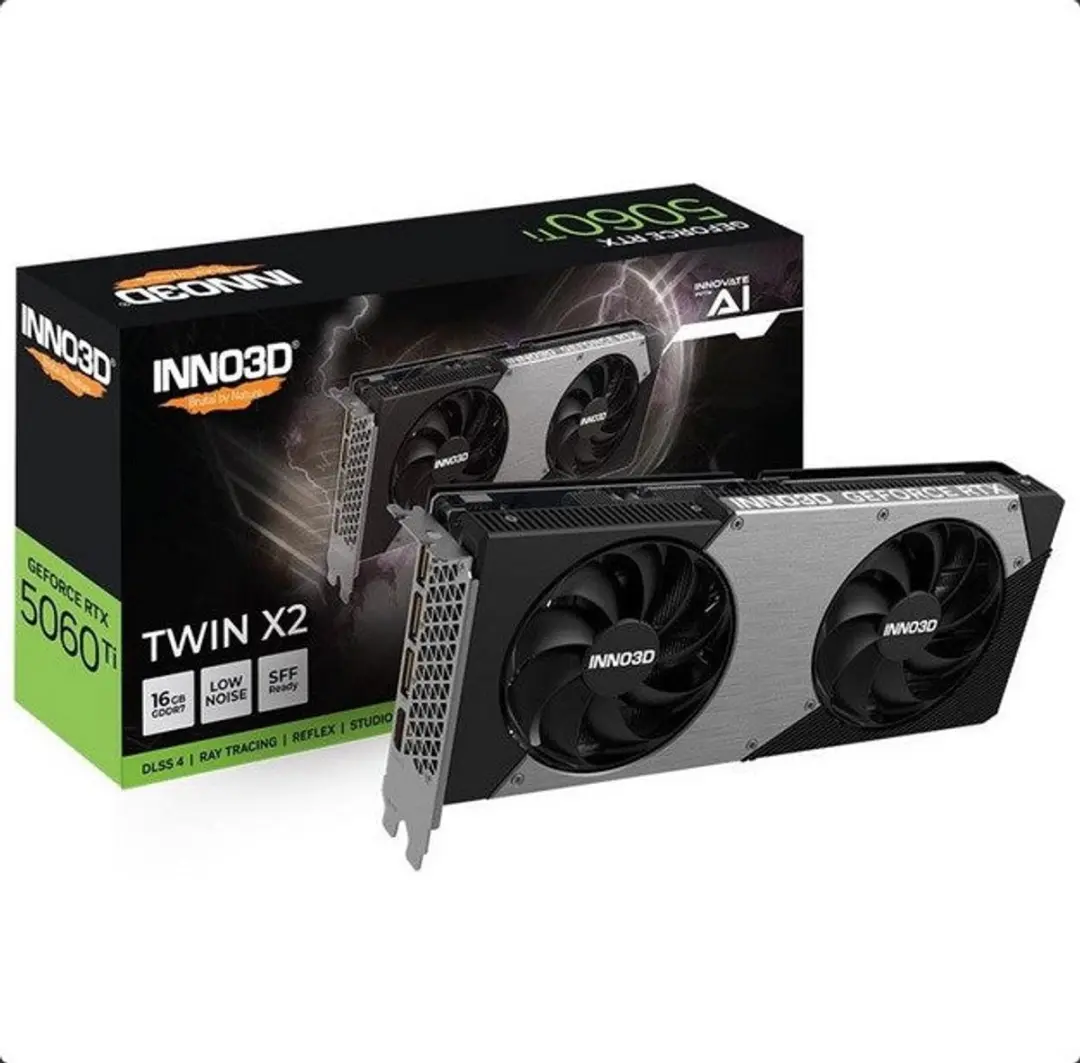 INNO3D GeForce RTX 5060 Ti TWIN X2 Videokaart 16GB GDDR7