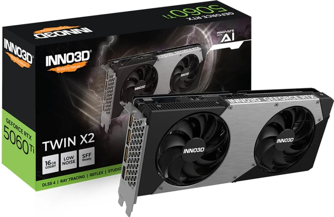 INNO3D GeForce RTX 5060 Ti TWIN X2 Videokaart 16GB GDDR7