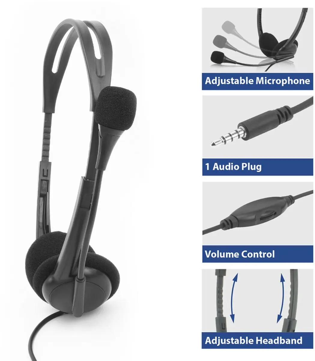 ACT Headset AC9330 - Zwart