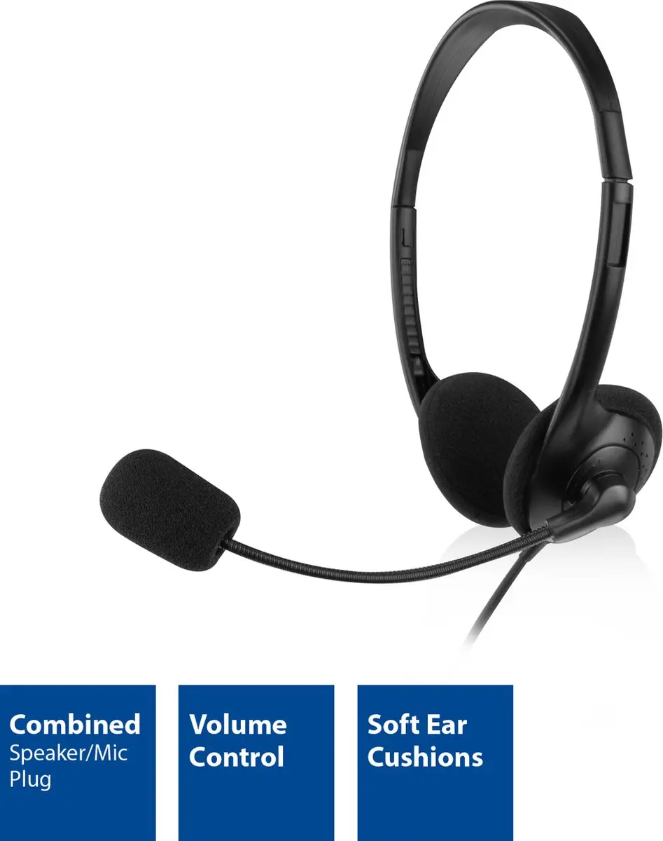 ACT Headset AC9330 - Zwart