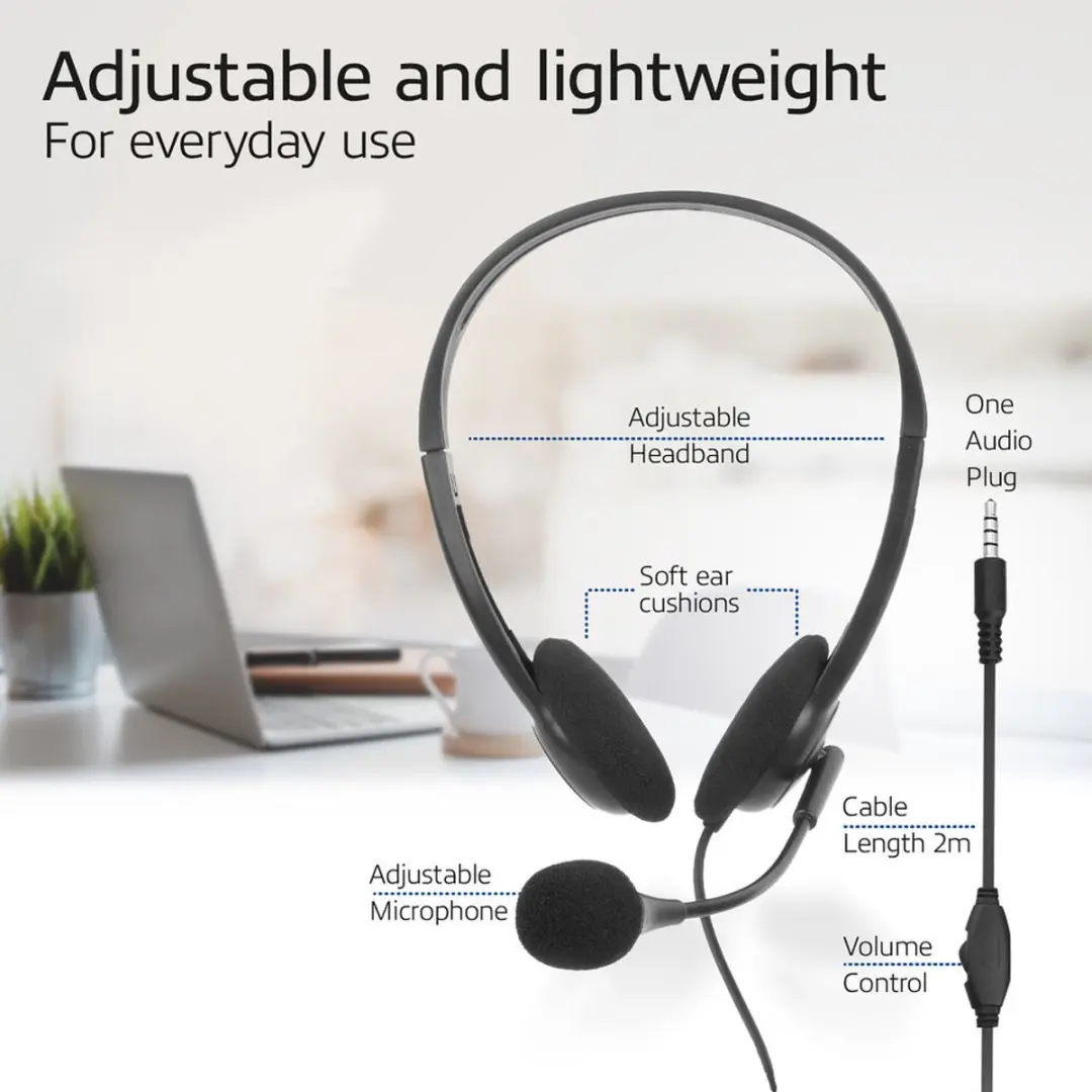 ACT Headset AC9330 - Zwart - afbeelding 6 van 6