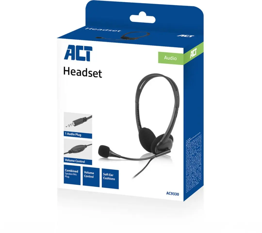 ACT Headset AC9330 - Zwart