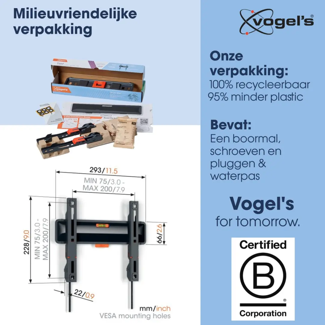 Vogel's COMFORT TVM 3205 TV-Beugel - 19-50" - 30kg - Zwart