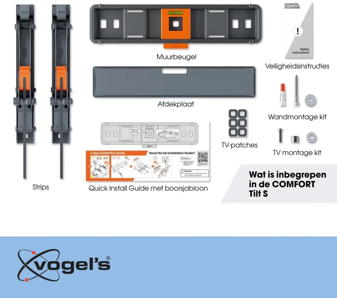 Vogel's COMFORT TVM 3215 Kantelbare TV-Beugel - 19-43" - Zwart - afbeelding 6 van 6