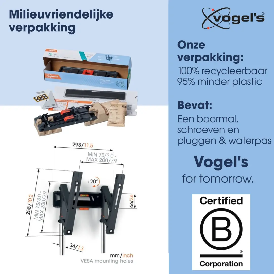 Vogel's COMFORT TVM 3215 Kantelbare TV-Beugel - 19-43" - Zwart