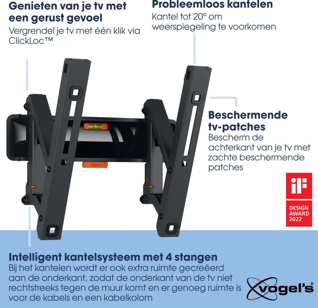 Vogel's COMFORT TVM 3215 Kantelbare TV-Beugel - 19-43" - Zwart
