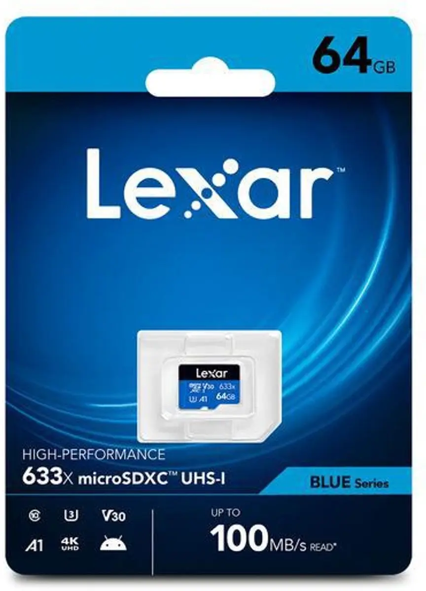 Lexar 633X MicroSDHC 64GB - UHS-I - Blauw