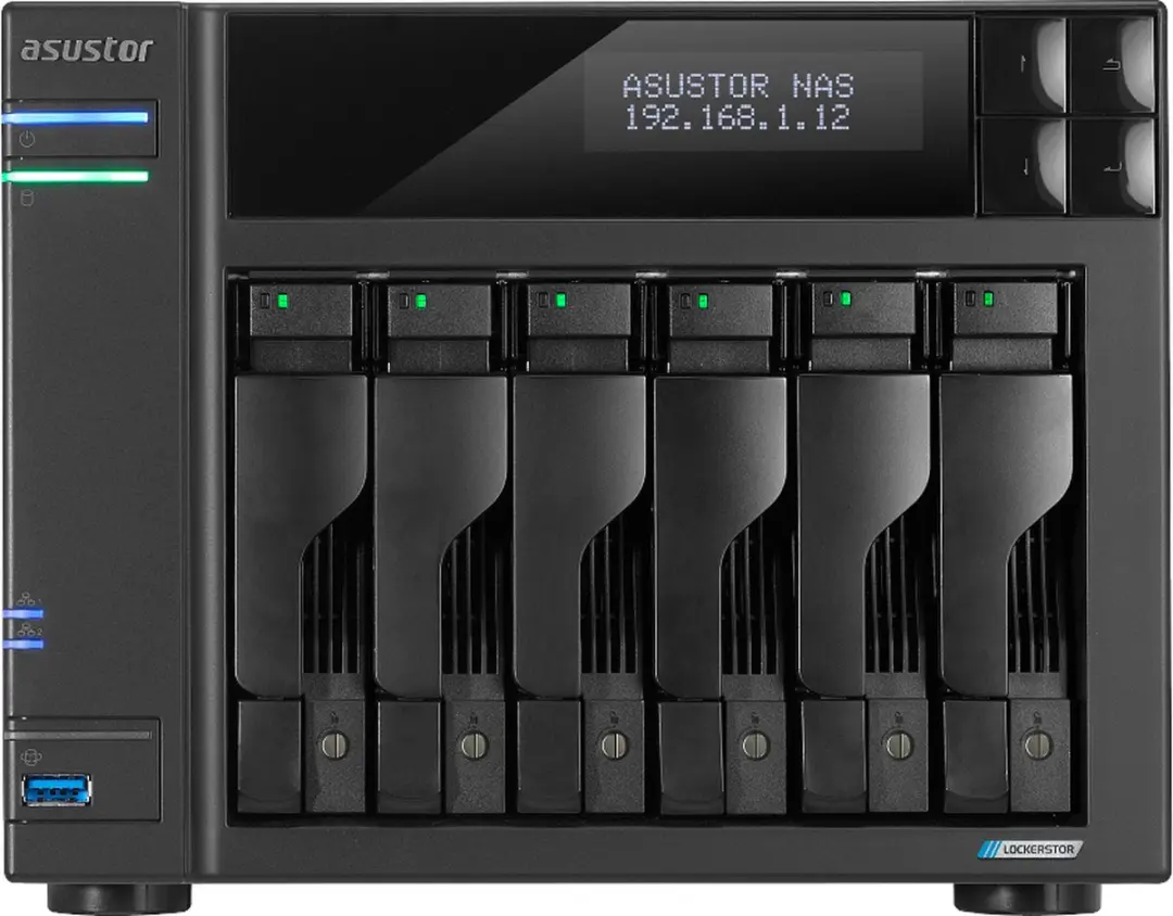 Asustor Lockerstor 6 Gen2 AS6706T NAS - 6 Sloten - Zwart