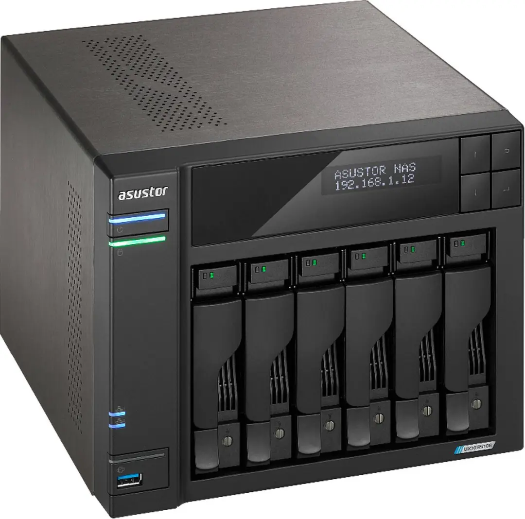 Asustor Lockerstor 6 Gen2 AS6706T NAS - 6 Sloten - Zwart