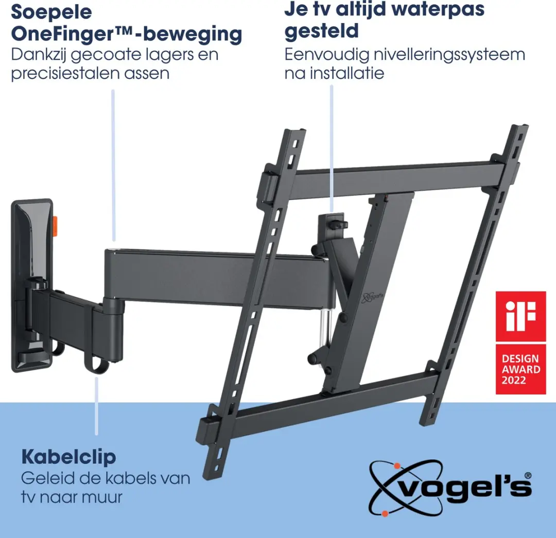 Vogel's COMFORT TVM 3445 TV-Beugel 32-65" - 25kg - VESA 400x400 - Zwart