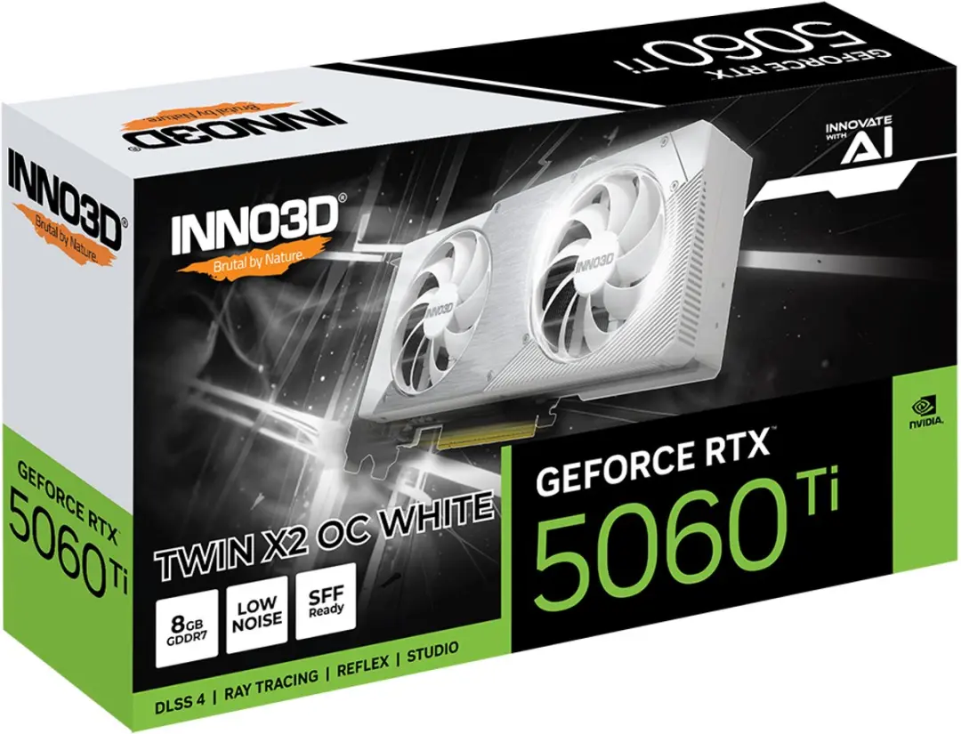 INNO3D NVIDIA GeForce RTX 5060 Ti TWIN X2 OC Videokaart 8GB GDDR7