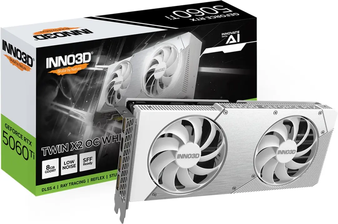 INNO3D NVIDIA GeForce RTX 5060 Ti TWIN X2 OC Videokaart 8GB GDDR7