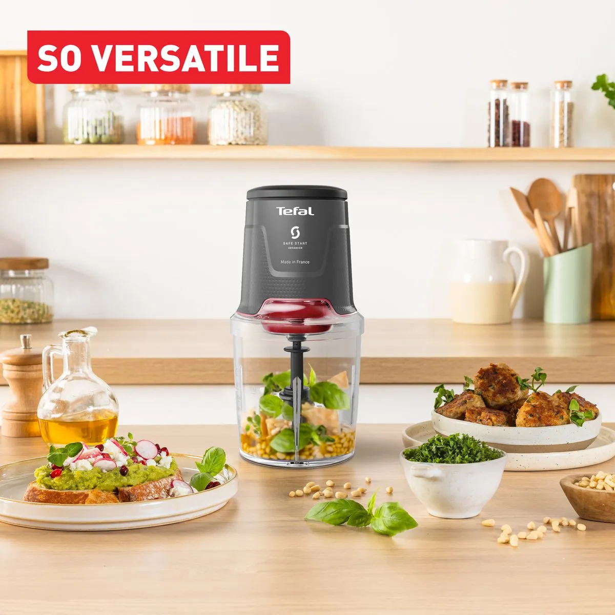 Tefal Easy Press MQ740H Hakmolen - 500W - 4 Messen - Zwart