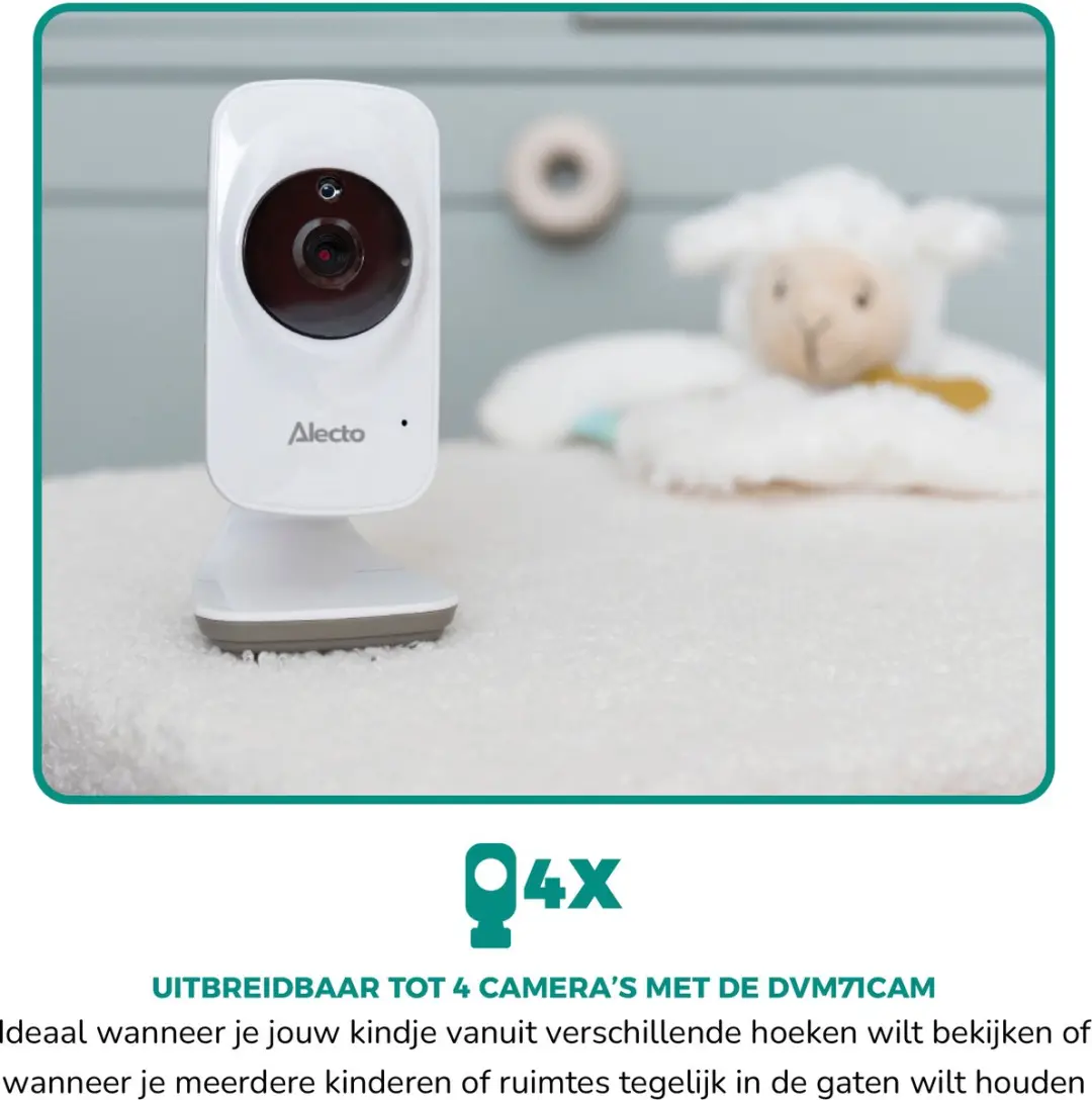 Alecto Babyfoon DVM71 Bundel - 2 Camera's - Temperatuurweergave