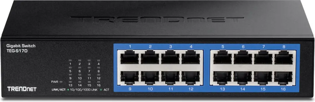 Trendnet TEG-S17D 16-Poort Switch - Zwart - afbeelding 3 van 4