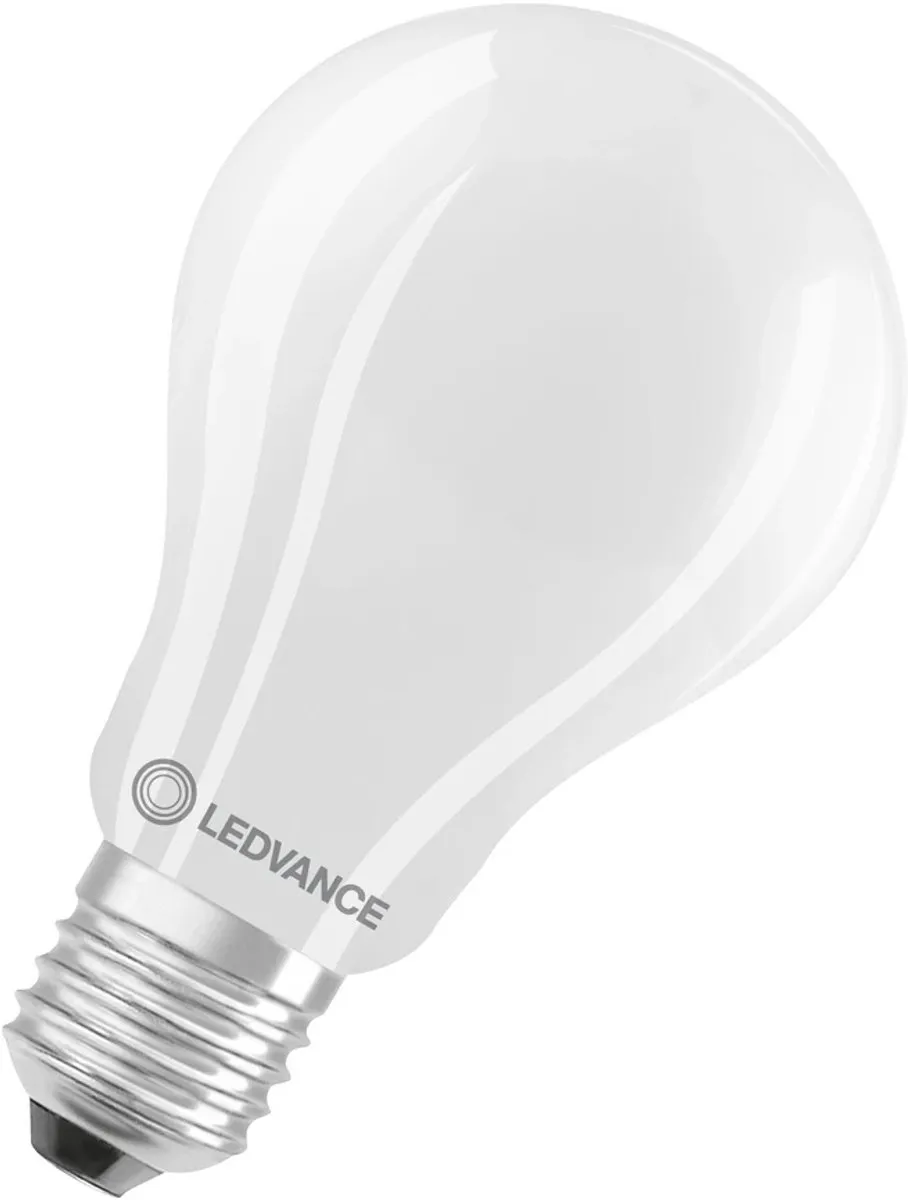 LEDVANCE Classic LED E27 Peer Filament Mat 17W - Koel wit 4000K - afbeelding 5 van 5