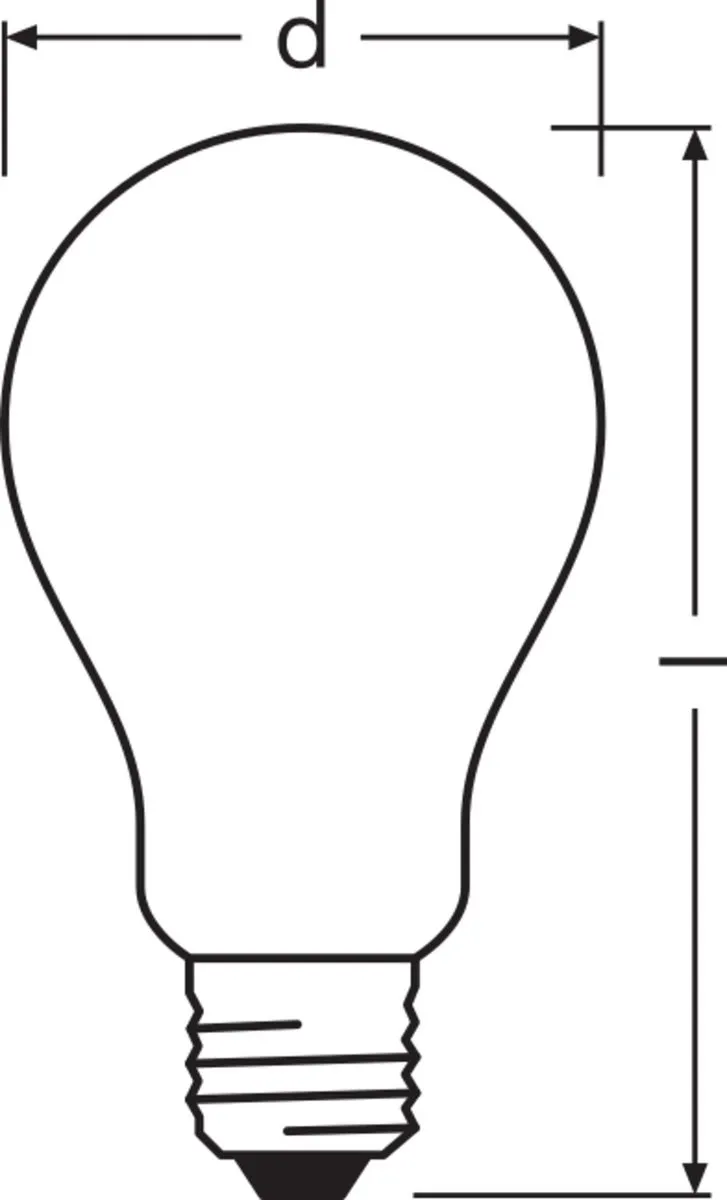 LEDVANCE Classic LED E27 Peer Filament Mat 17W - Koel wit 4000K - afbeelding 3 van 5