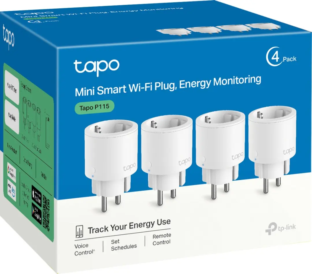 TP-Link Tapo P115 Slimme Stekker - 4 Stuks - Energiebewaking