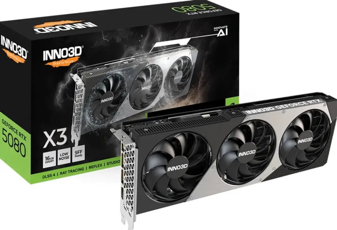 INNO3D GeForce RTX 5080 X3 N50803-16D7 Videokaart - 16GB GDDR7