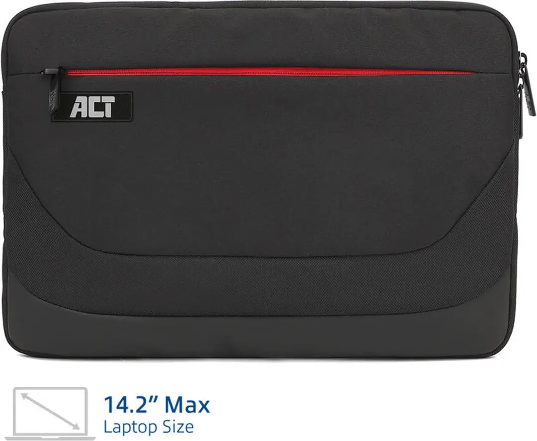 ACT Suburb Laptop Sleeve AC8580 - 14 inch - Zwart - afbeelding 6 van 6