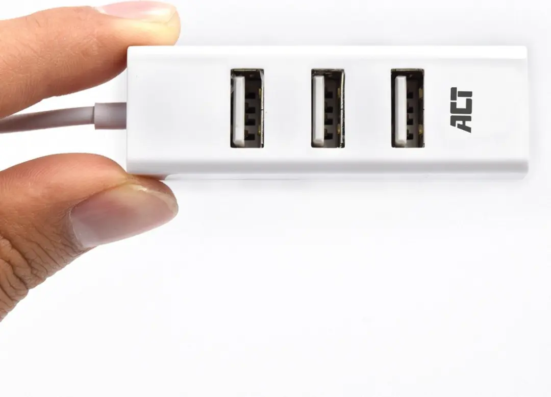 ACT AC6200 USB Splitter 4 Poorten - Wit