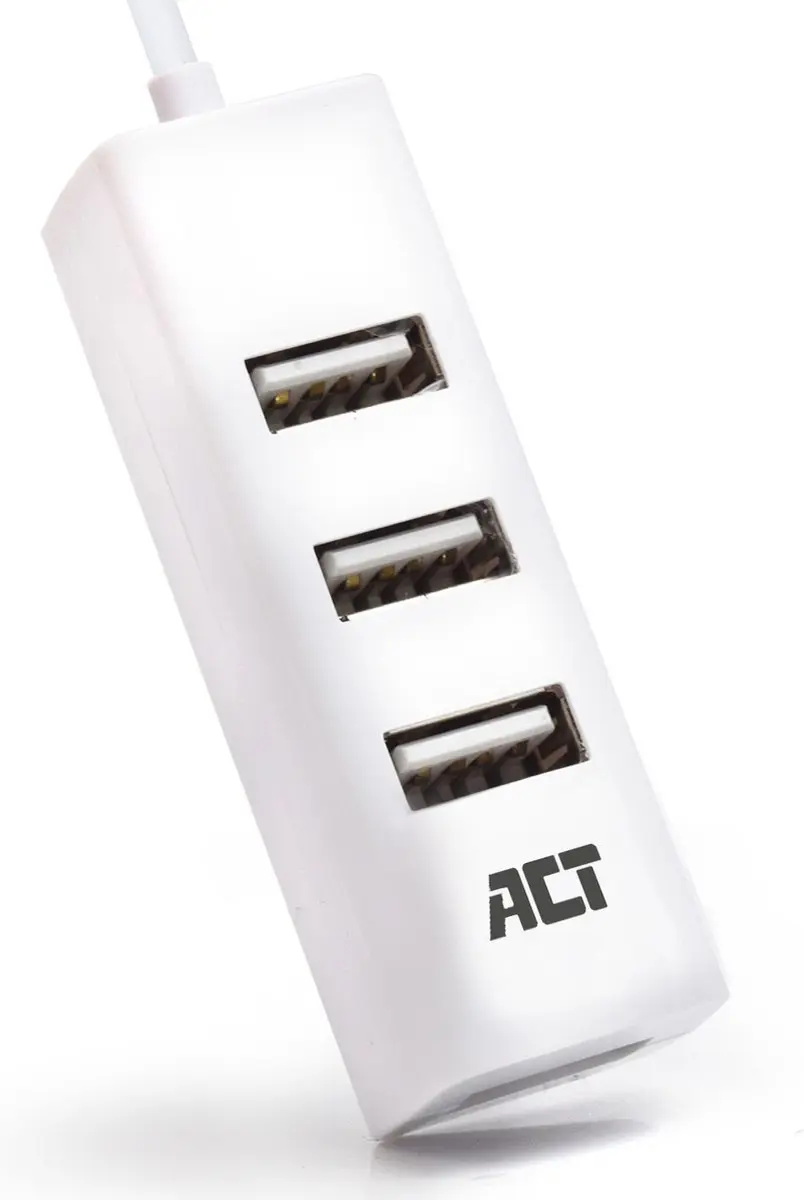 ACT AC6200 USB Splitter 4 Poorten - Wit