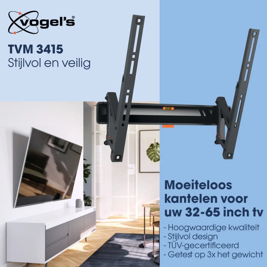Vogel's COMFORT TVM 3415 Kantelbare TV-Beugel - 32-65" - 25kg - Zwart