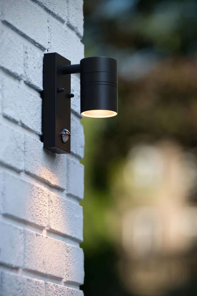 Lucide ARNE-LED Wandspot GU10 5W 2700K - Zwart