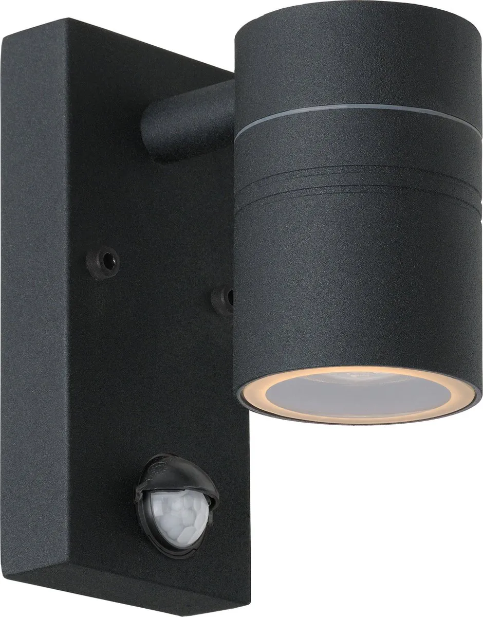 Lucide ARNE-LED Wandspot GU10 5W 2700K - Zwart