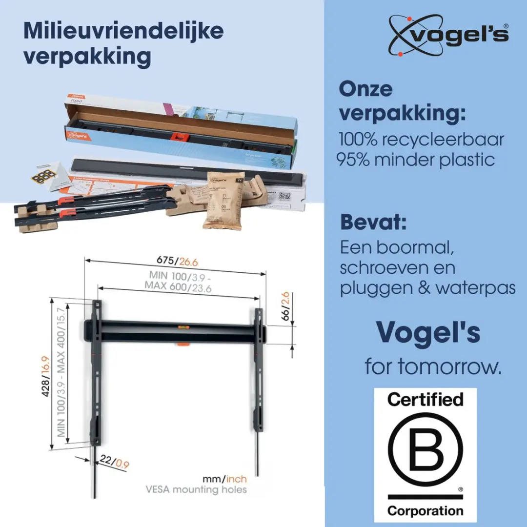 Vogel's COMFORT TVM 3605 TV-Beugel 40-100" - 75kg - Zwart