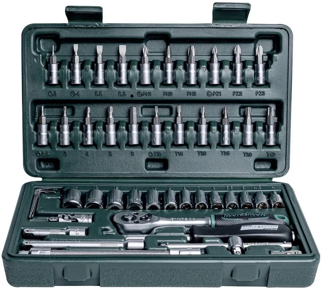 Brüder Mannesmann M 2040 Dopsleutelset - 46-delig - Metrisch 1/4"