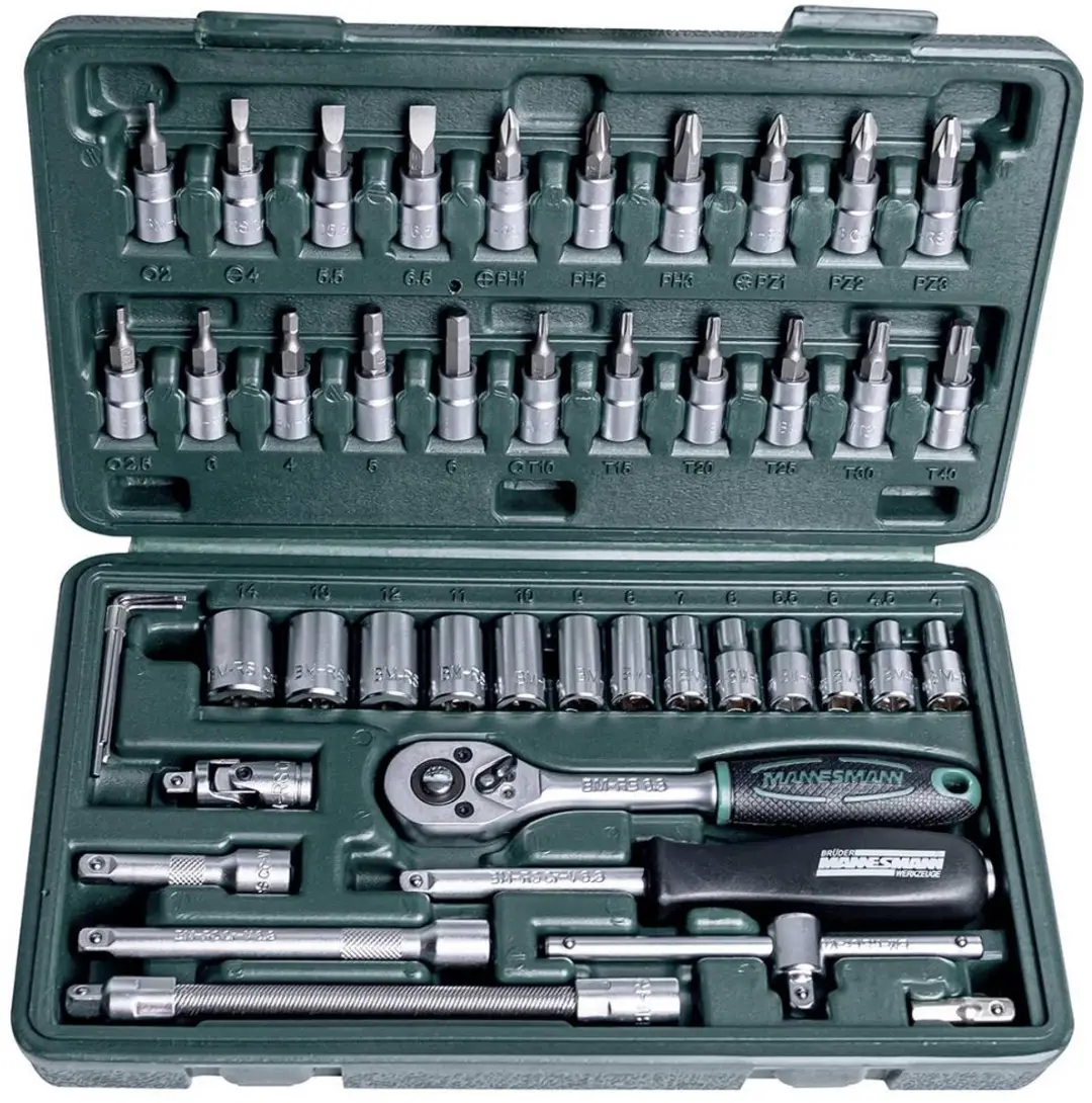Brüder Mannesmann M 2040 Dopsleutelset - 46-delig - Metrisch 1/4"