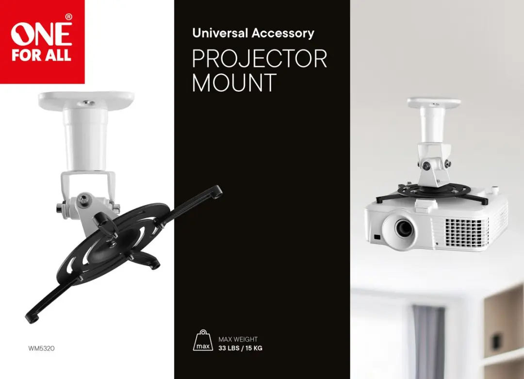 One For All WM5320 Projectorbeugel - 15kg - Wit