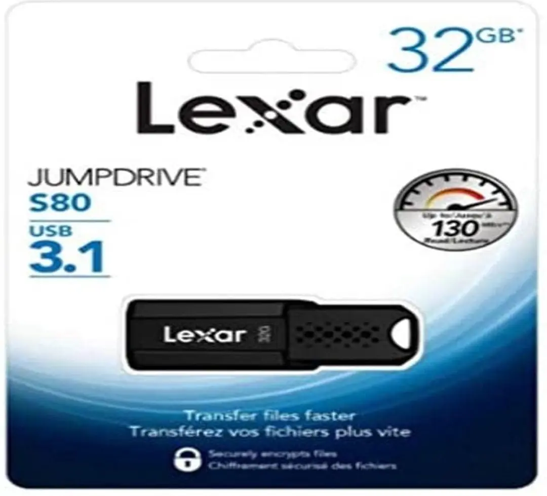 Lexar Jumpdrive S80 LXR20147 USB-Stick 32GB - Zwart
