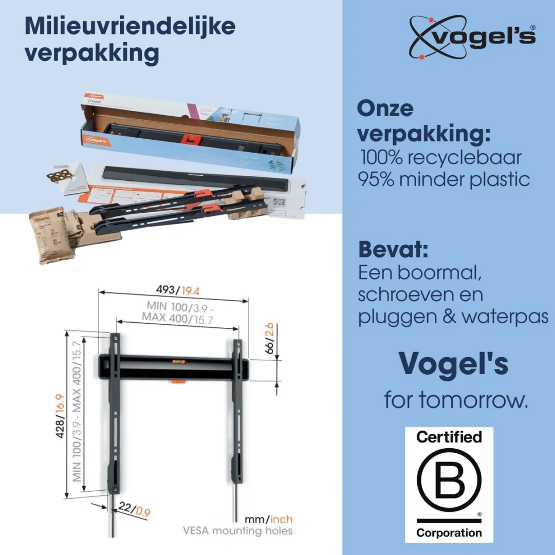 Vogel's COMFORT TVM 3405 TV-Beugel 32-77" - 50kg - Zwart