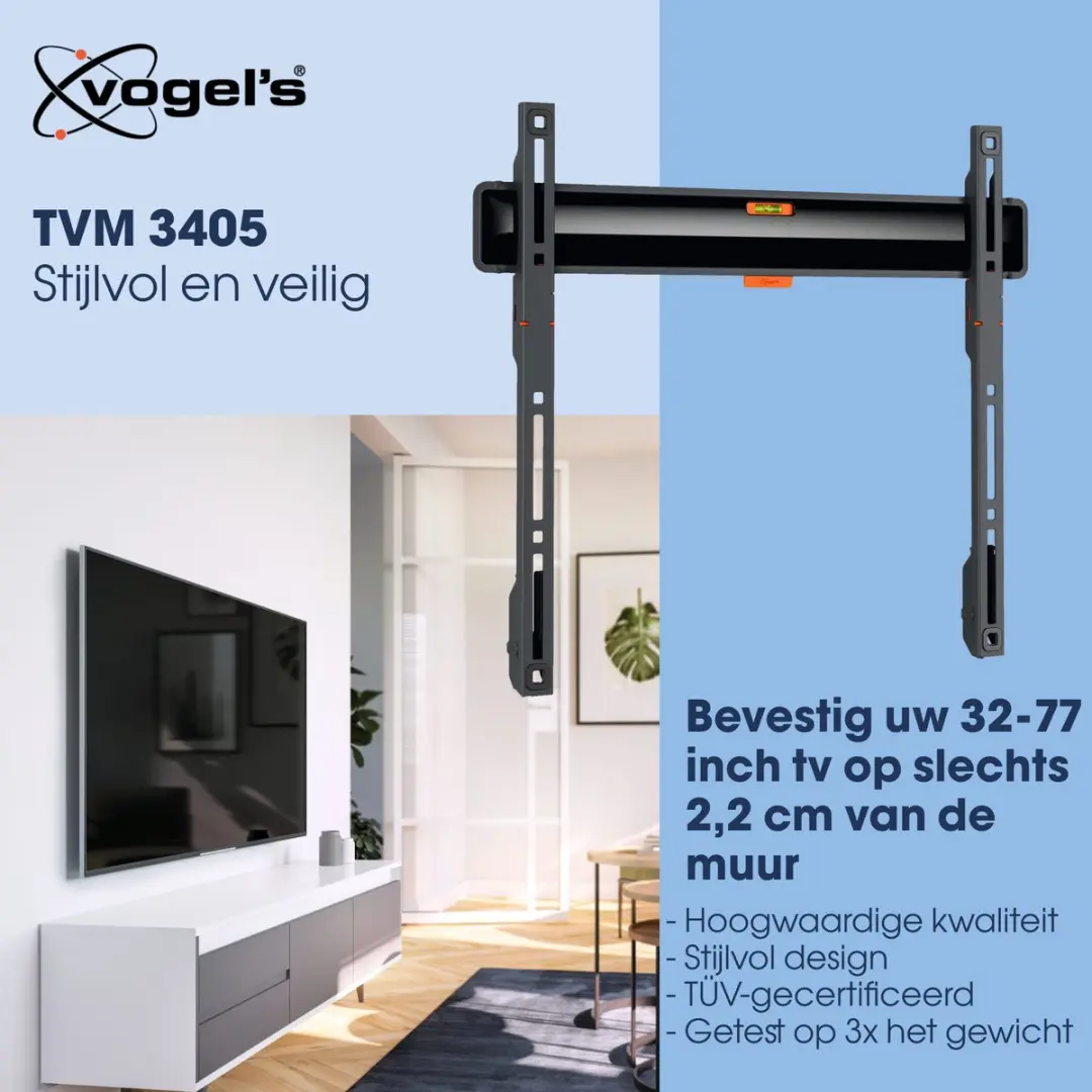 Vogel's COMFORT TVM 3405 TV-Beugel 32-77" - 50kg - Zwart