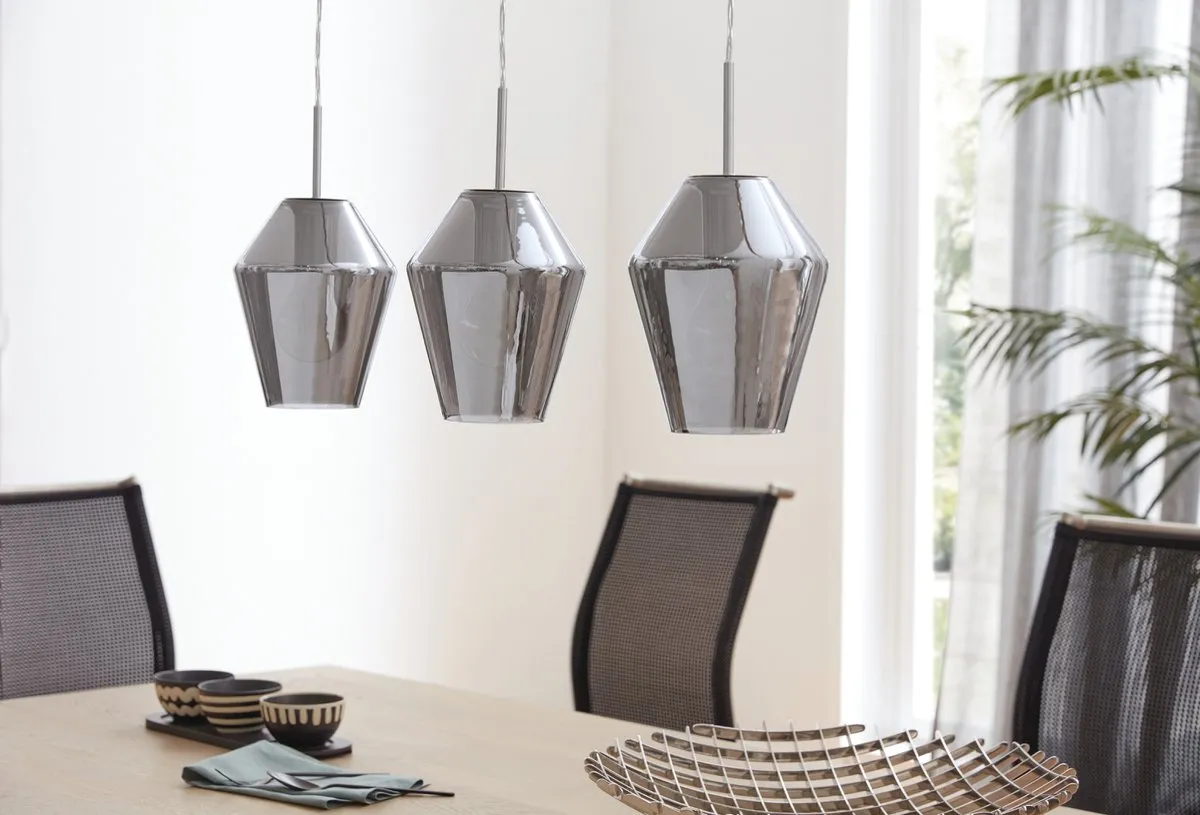 Eglo Murmillo Hanglamp E27 - 3 Lichtpunten - Chroom/Zwart - afbeelding 6 van 6