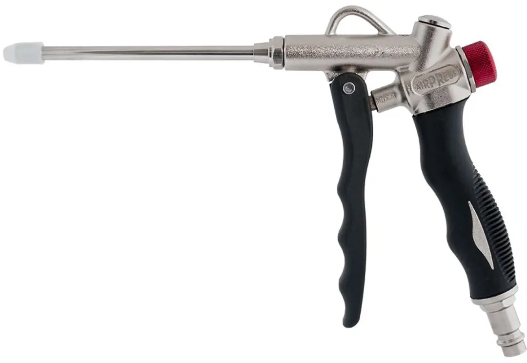 Airpress Blaaspistool 2 Weg - 1/4" Binnendraad - Rood/Zilver/Zwart