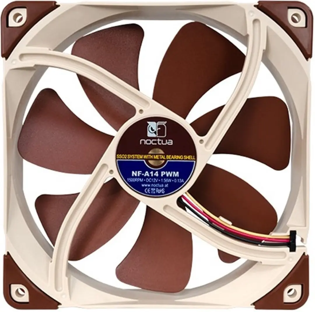 Noctua NF-A14 PWM 140mm Ventilator - Bruin