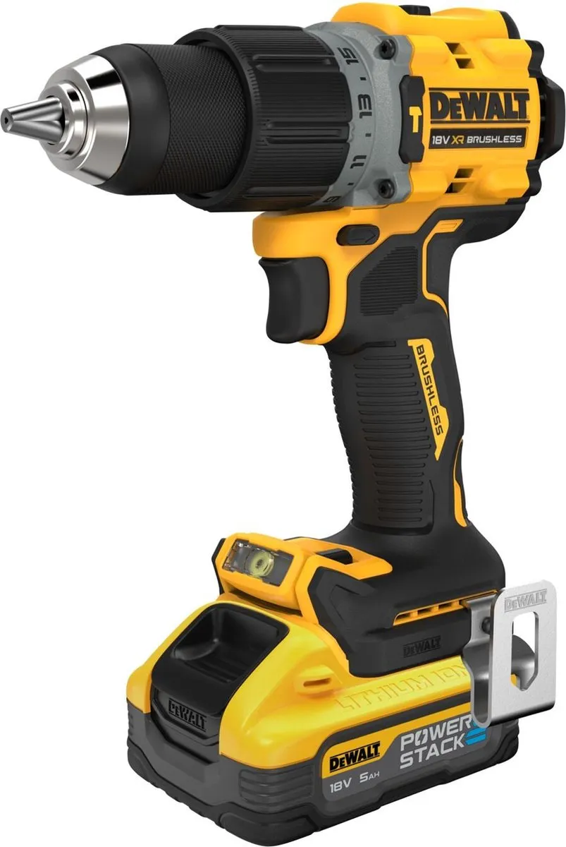 DeWalt DCD805H2T Klop-/schroefboormachine 18V XR - 2x5.0Ah Powerstack - TSTAK - afbeelding 6 van 6