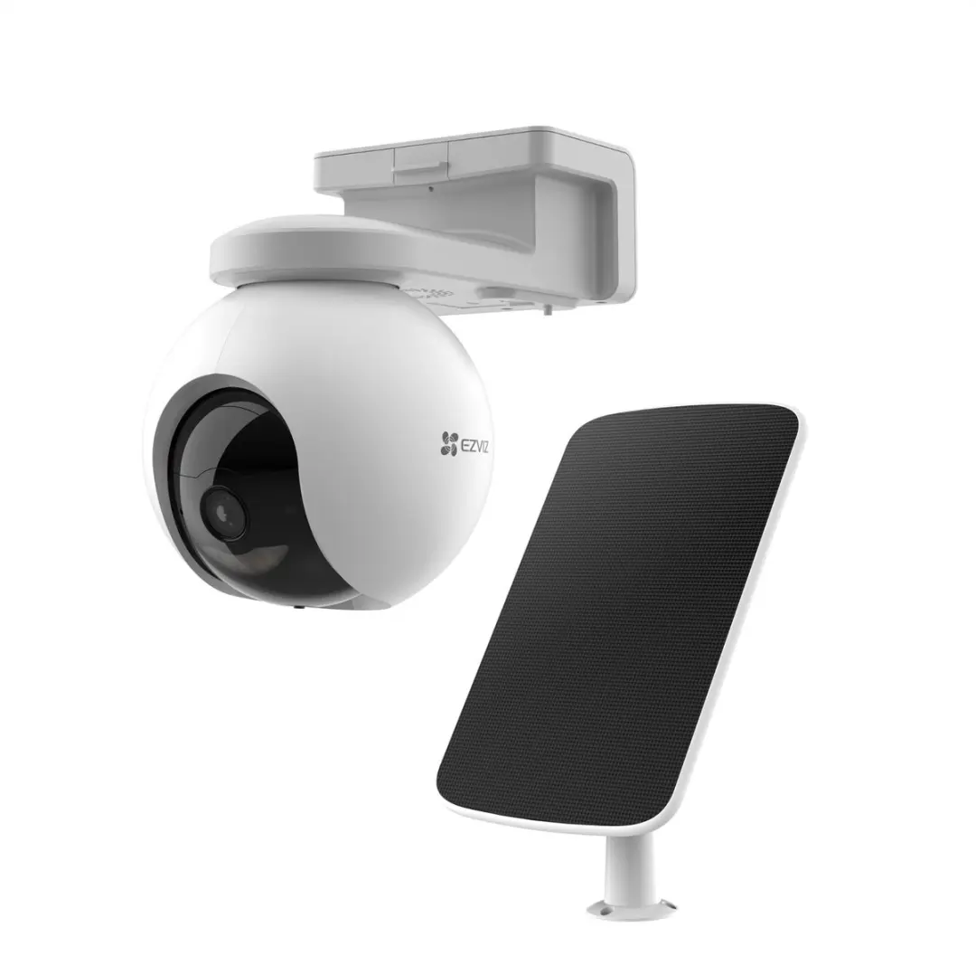 EZVIZ HB8 Pro 4K Kit - 360° Pan & Tilt + H6C Pro 4K Binnencamera - 5W Zonnepaneel