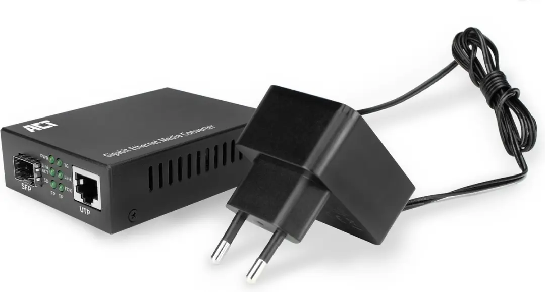 ACT AC4451 Gigabit Ethernet Media Converter - Zwart - afbeelding 6 van 6